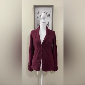 Ann Taylor Angora/Wool/ Cashmere Blend Cardigan Button Up Sweater Sz Medium